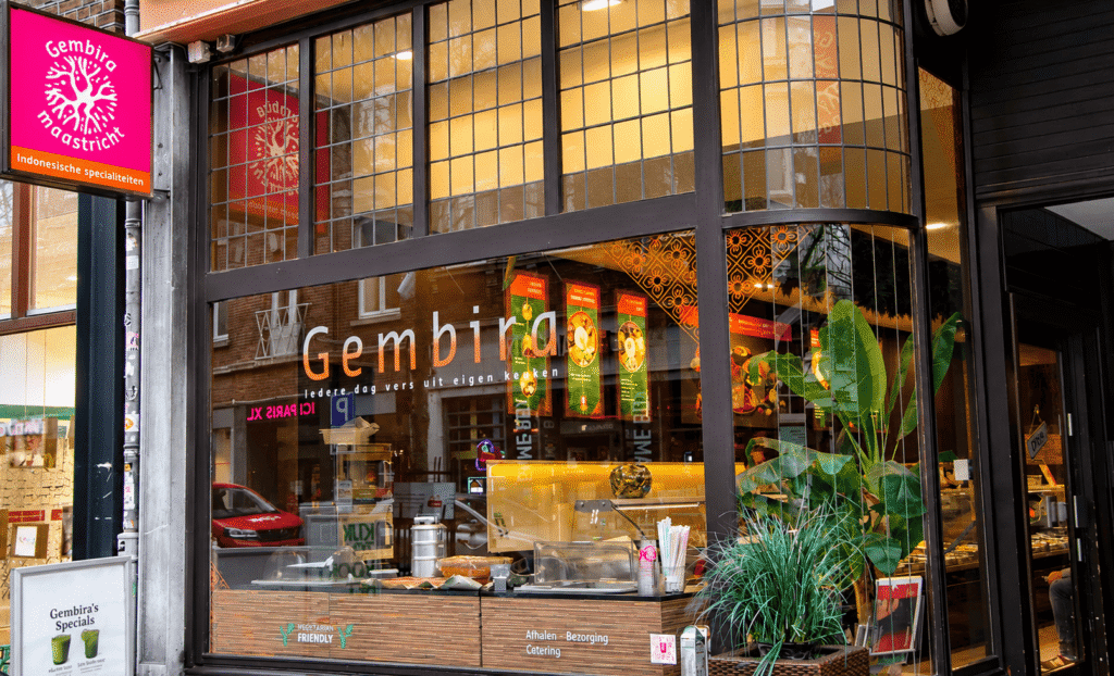 De winkel van Gembira aan de Wijckerbrugstraat in Maastricht